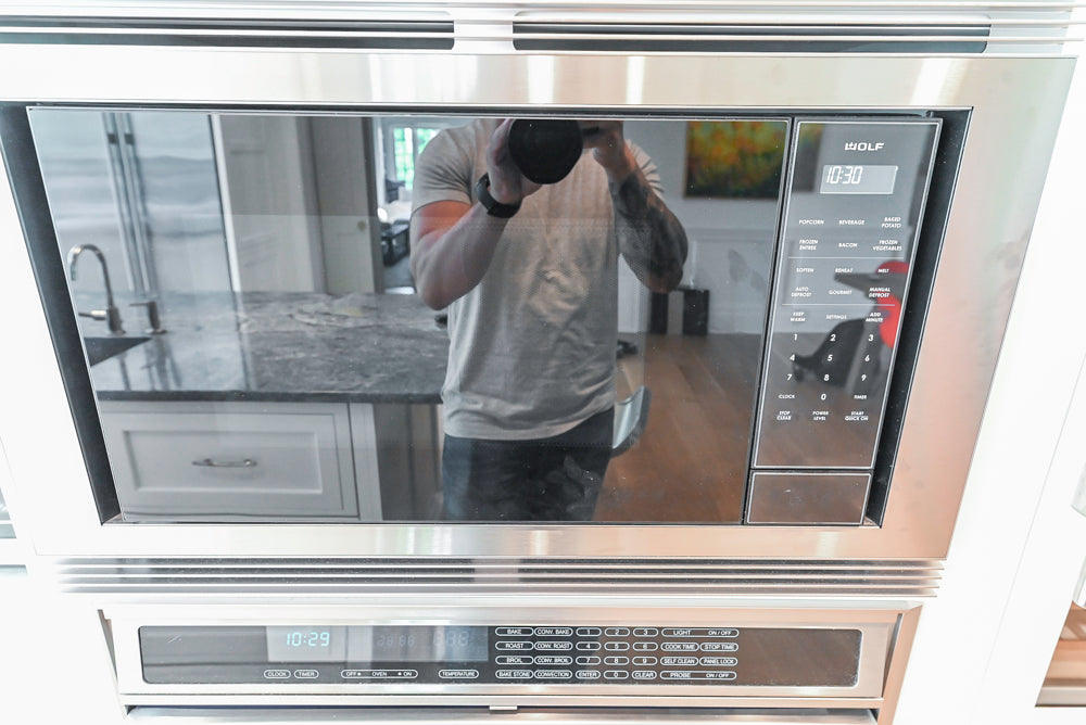 Plain & Fancy Transitional White Kitchen with Island, Countertops and Wolf & Sub-Zero Appliances