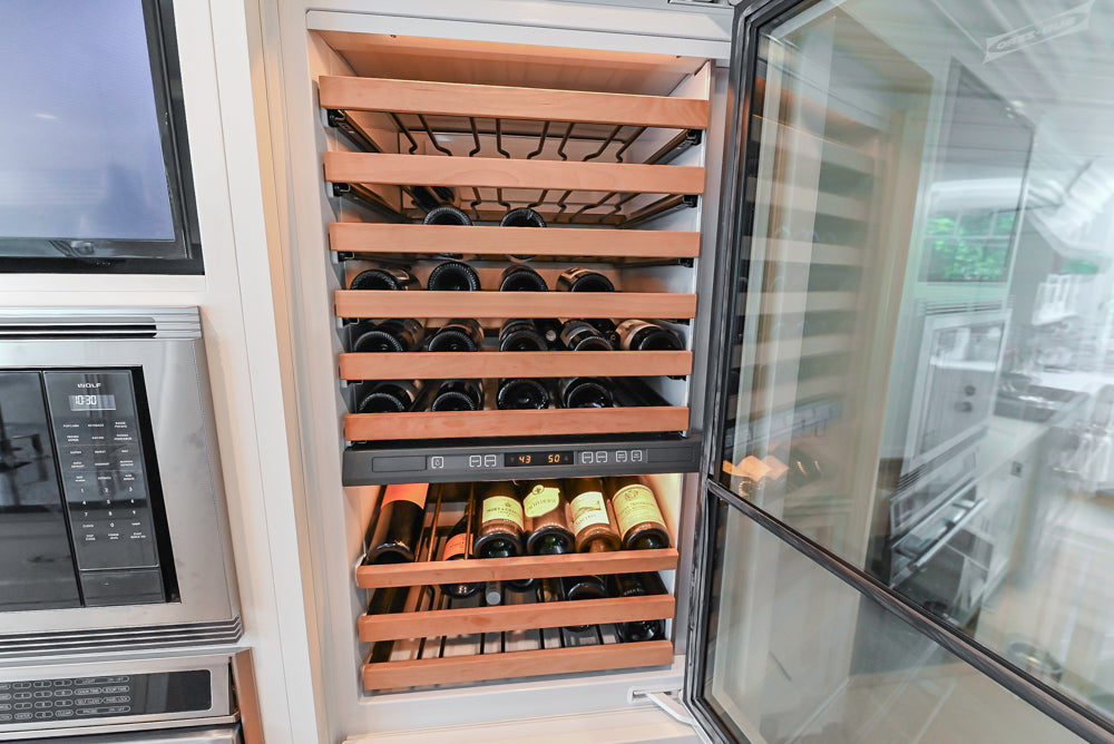 Plain & Fancy Transitional White Kitchen with Island, Countertops and Wolf & Sub-Zero Appliances