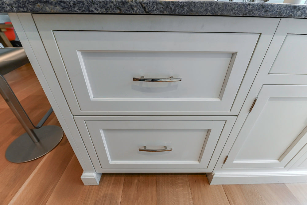 Plain & Fancy Transitional White Kitchen with Island, Countertops and Wolf & Sub-Zero Appliances