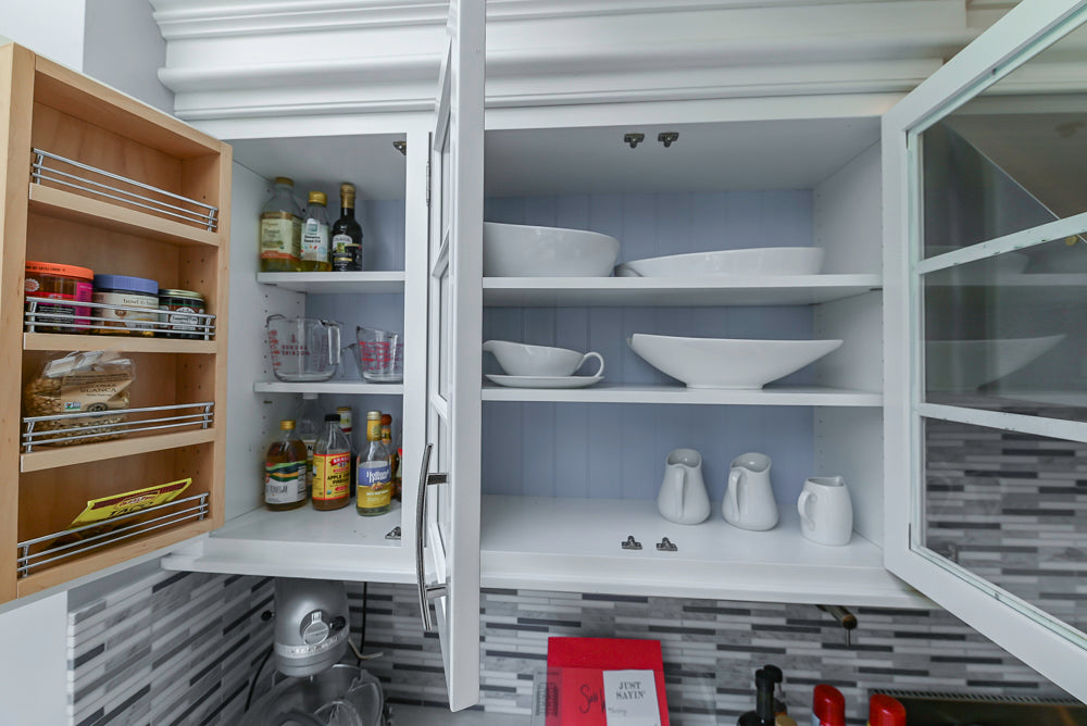 Plain & Fancy Transitional White Kitchen with Island, Countertops and Wolf & Sub-Zero Appliances