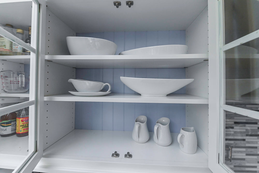 Plain & Fancy Transitional White Kitchen with Island, Countertops and Wolf & Sub-Zero Appliances