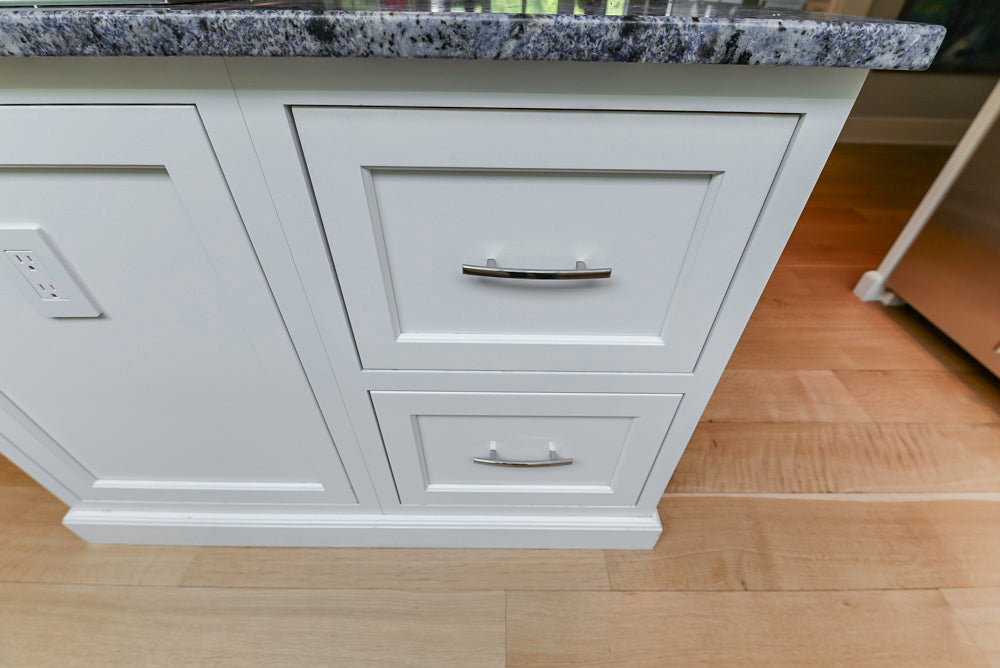 Plain & Fancy Transitional White Kitchen with Island, Countertops and Wolf & Sub-Zero Appliances