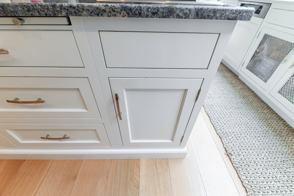 Plain & Fancy Transitional White Kitchen with Island, Countertops and Wolf & Sub-Zero Appliances