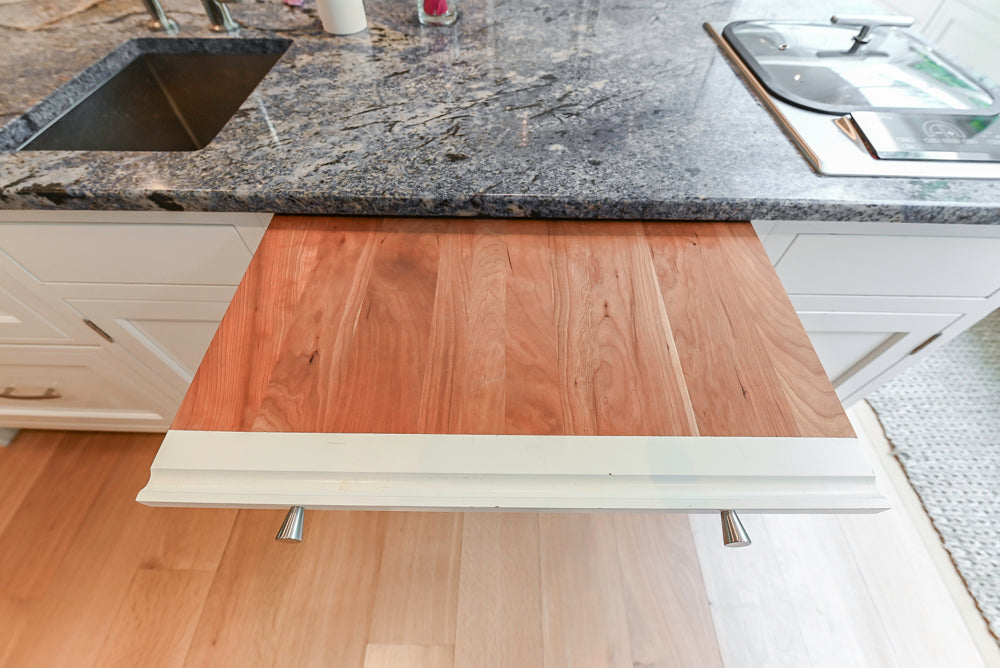 Plain & Fancy Transitional White Kitchen with Island, Countertops and Wolf & Sub-Zero Appliances