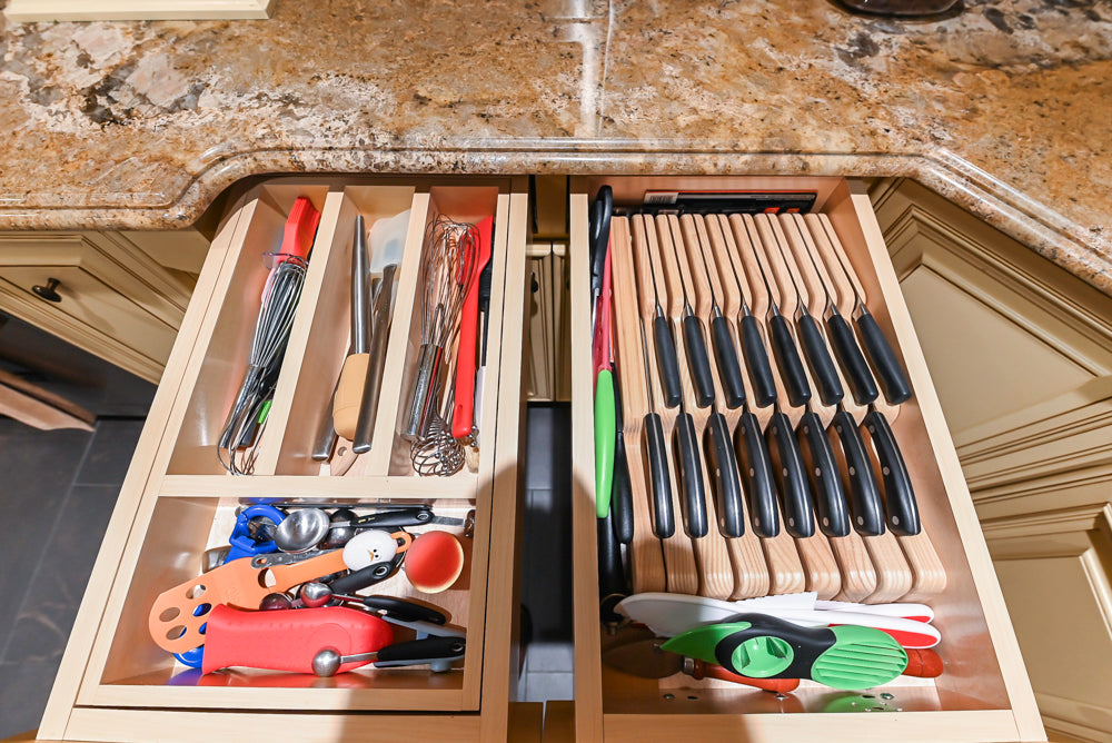Custom Traditional Cream Kitchen with Island, Butler's Pantry and Viking Appliances