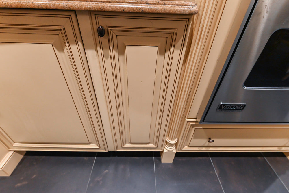 Custom Traditional Cream Kitchen with Island, Butler's Pantry and Viking Appliances