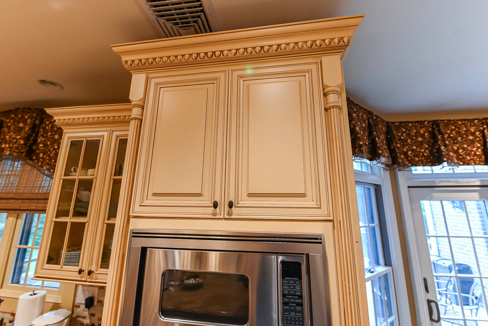 Custom Traditional Cream Kitchen with Island, Butler's Pantry and Viking Appliances