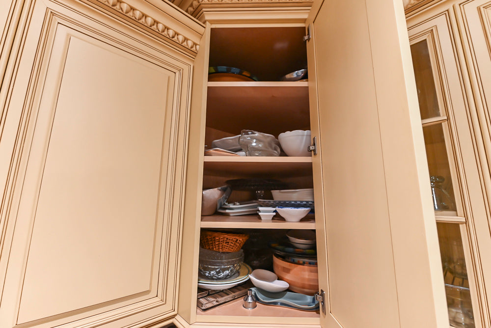Custom Traditional Cream Kitchen with Island, Butler's Pantry and Viking Appliances
