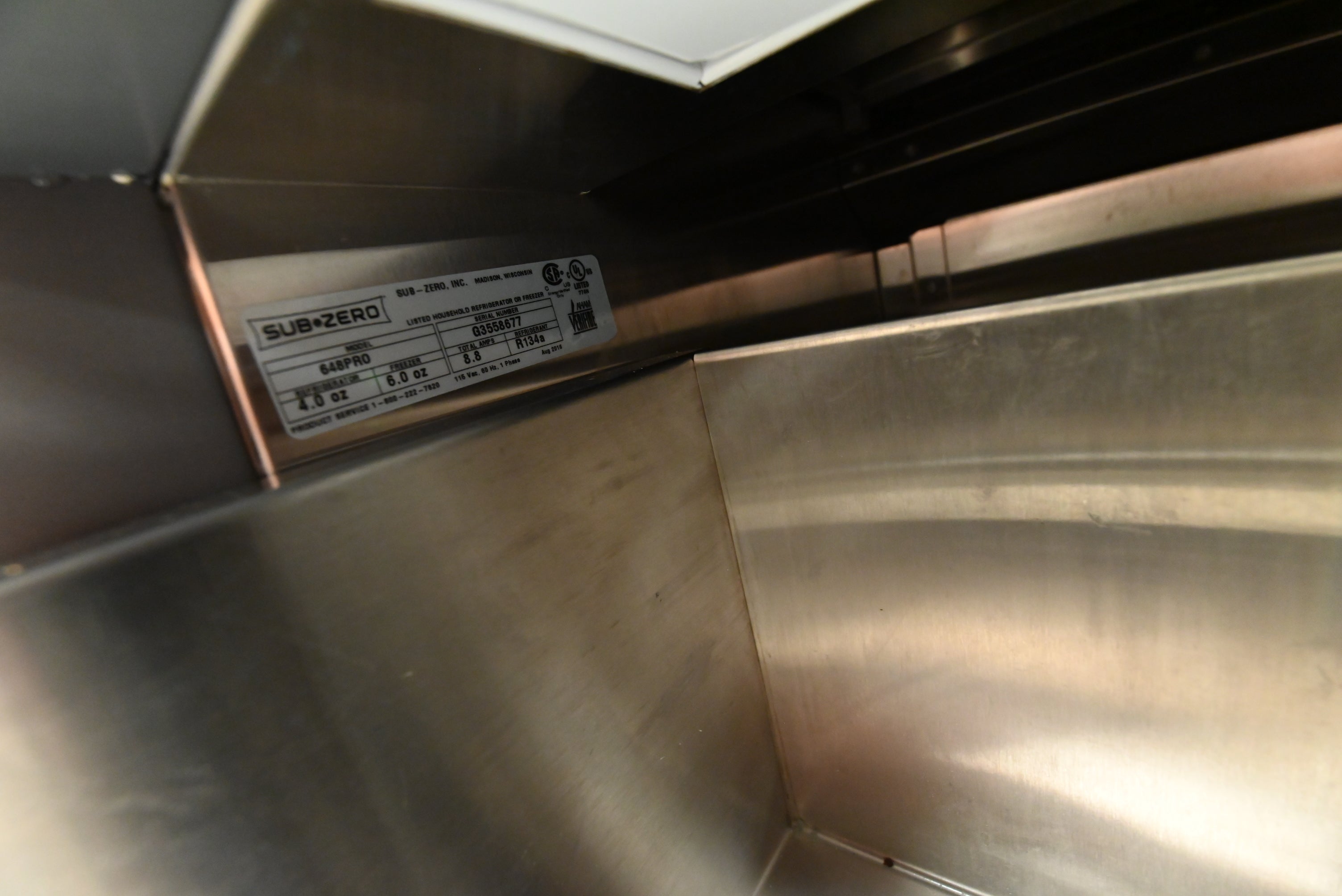 Sub-Zero 648PRO 48" Stainless Steel Side by Side Refrigerator