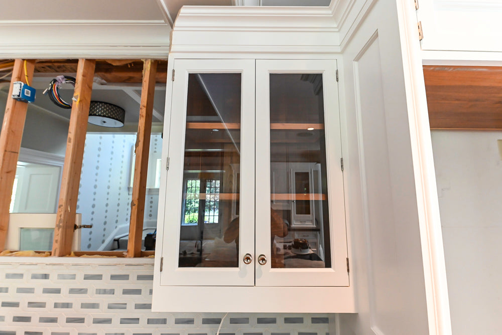 Christopher Peacock Transitional White Kitchen with Island and Miele Appliances