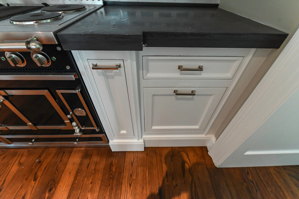 Christopher Peacock Transitional White Kitchen with Island and Miele Appliances