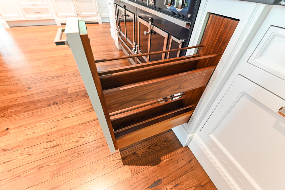 Christopher Peacock Transitional White Kitchen with Island and Miele Appliances