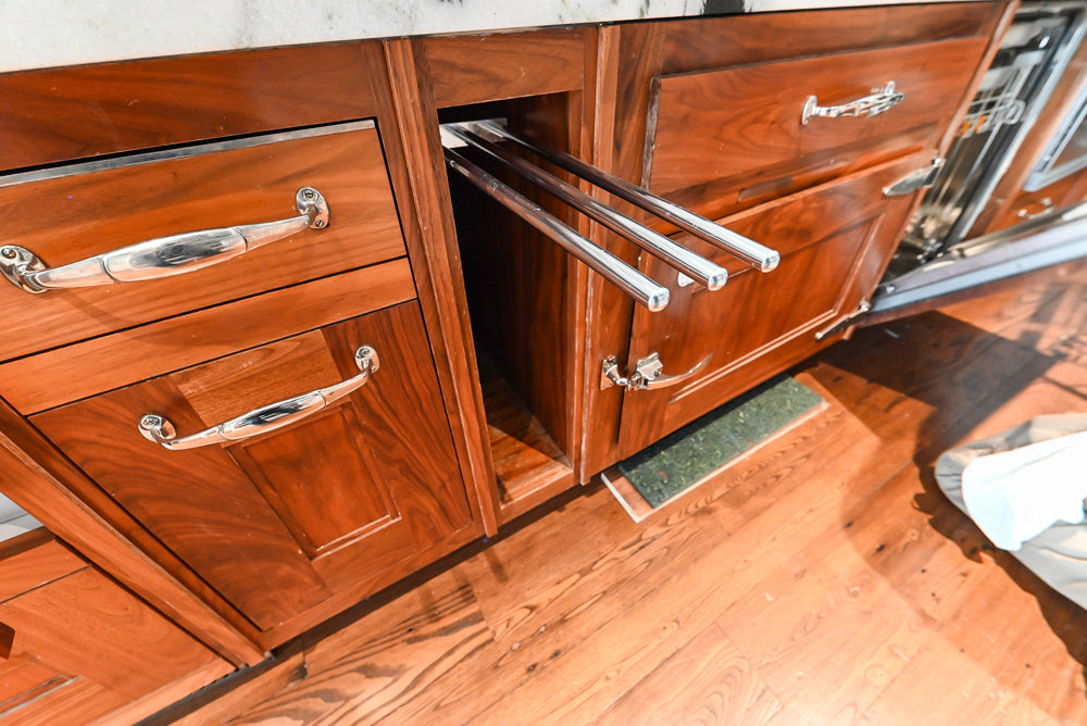 Christopher Peacock Transitional White Kitchen with Island and Miele Appliances