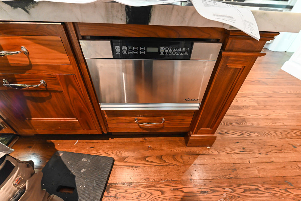 Christopher Peacock Transitional White Kitchen with Island and Miele Appliances