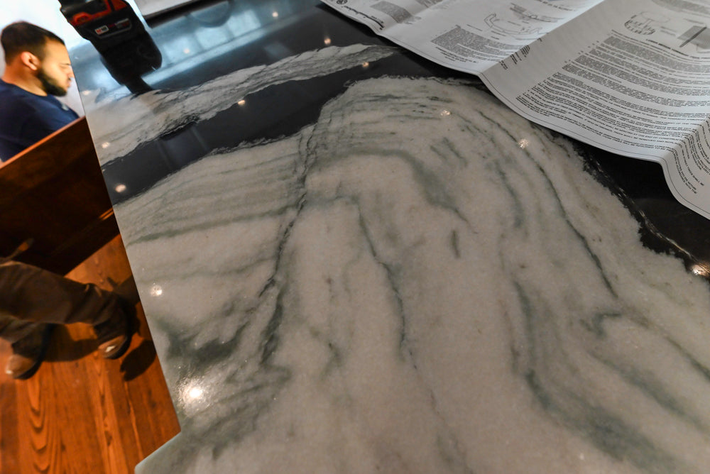 Christopher Peacock Transitional White Kitchen with Island and Miele Appliances