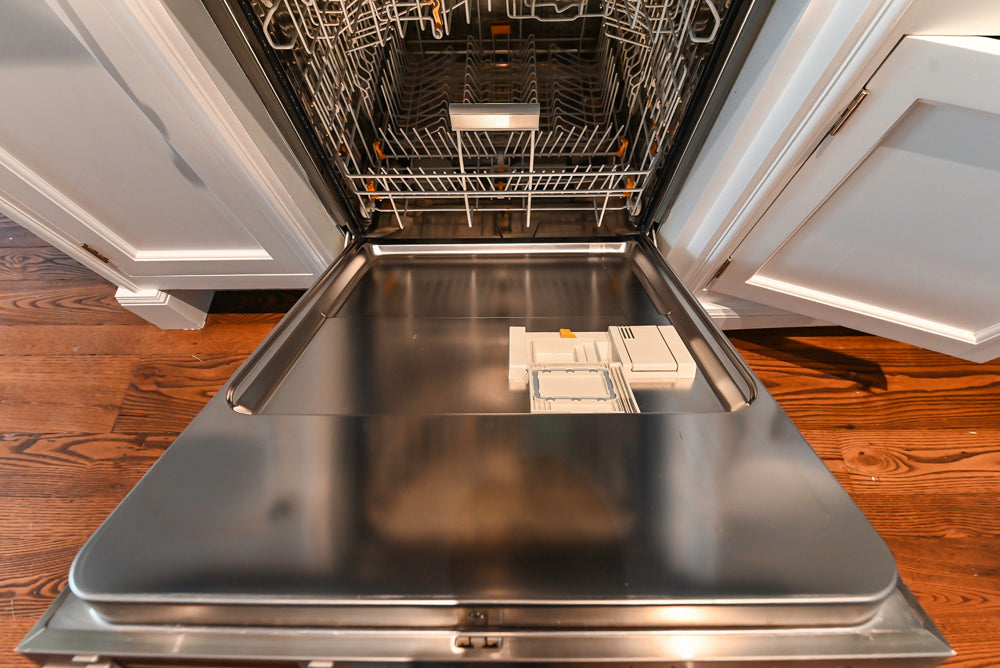 Christopher Peacock Transitional White Kitchen with Island and Miele Appliances