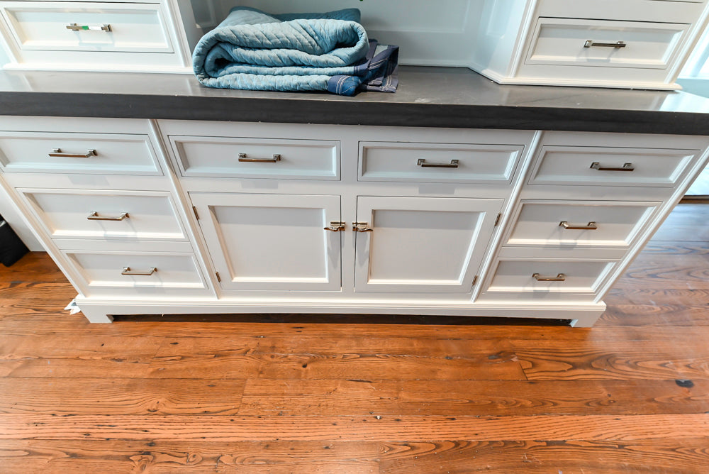 Christopher Peacock Transitional White Kitchen with Island and Miele Appliances