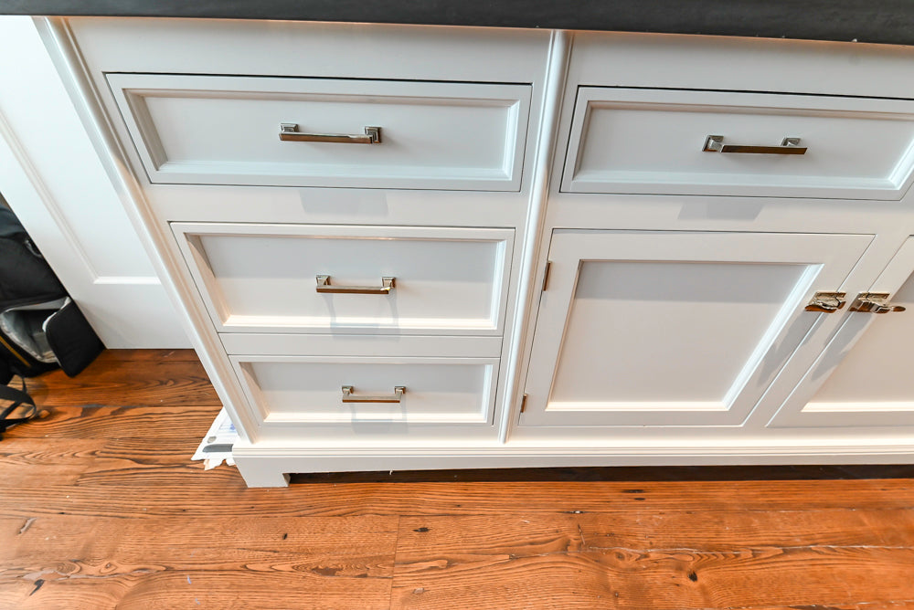 Christopher Peacock Transitional White Kitchen with Island and Miele Appliances
