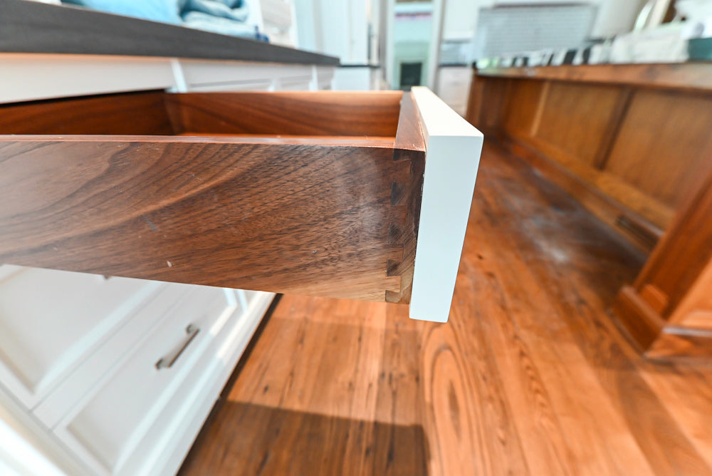 Christopher Peacock Transitional White Kitchen with Island and Miele Appliances