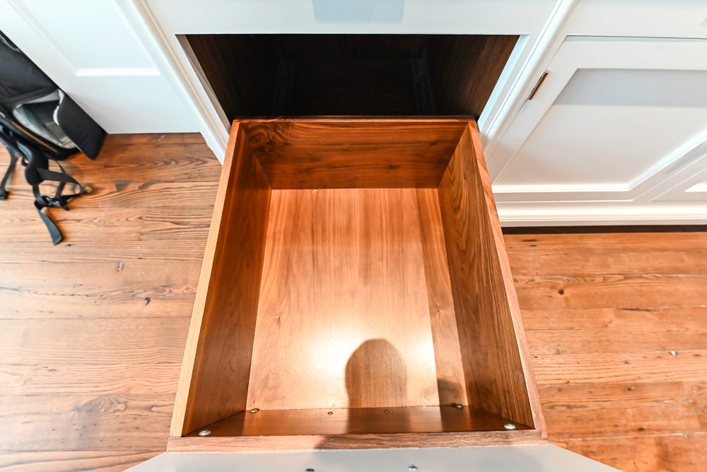 Christopher Peacock Transitional White Kitchen with Island and Miele Appliances