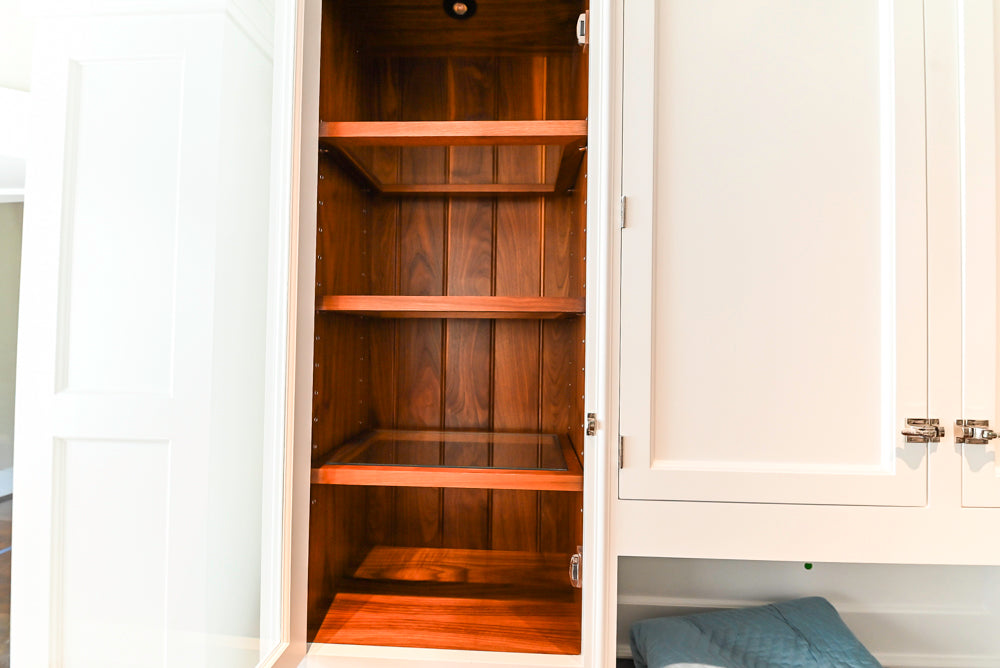 Christopher Peacock Transitional White Kitchen with Island and Miele Appliances
