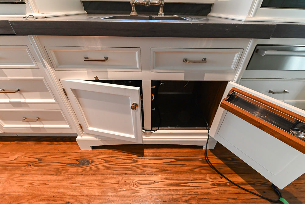 Christopher Peacock Transitional White Kitchen with Island and Miele Appliances