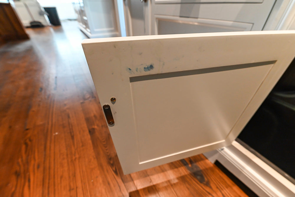 Christopher Peacock Transitional White Kitchen with Island and Miele Appliances