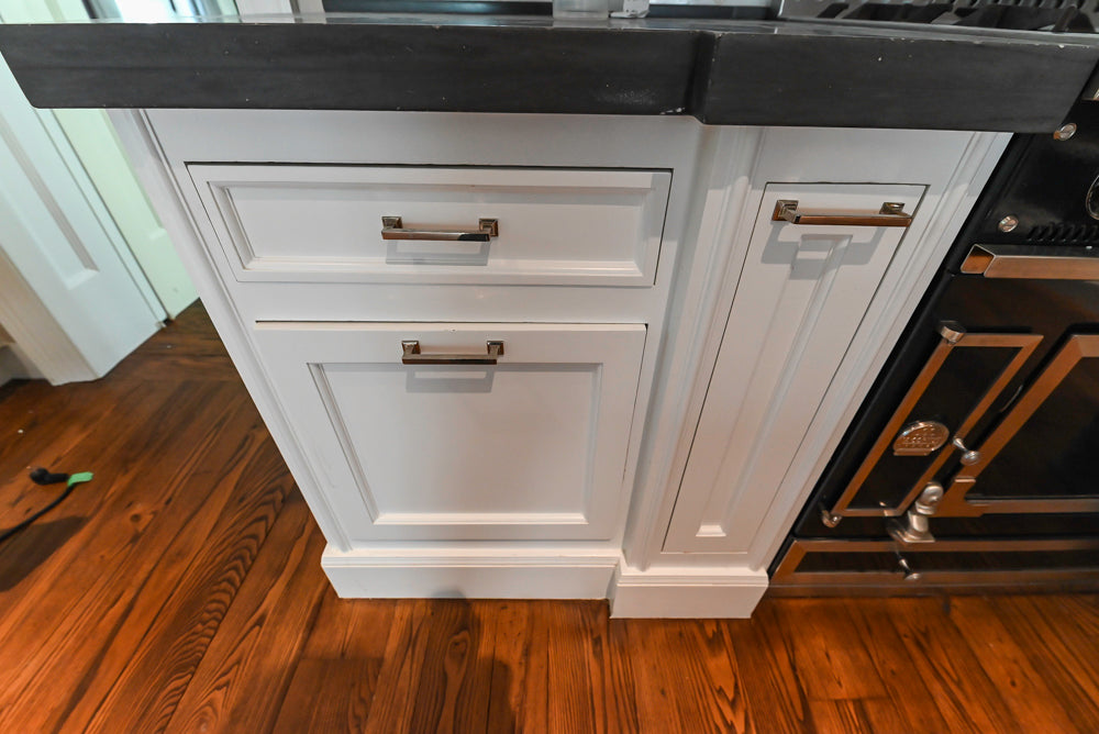 Christopher Peacock Transitional White Kitchen with Island and Miele Appliances