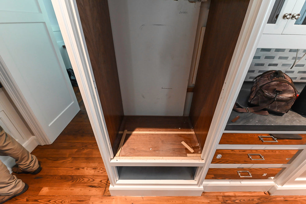 Christopher Peacock Transitional White Kitchen with Island and Miele Appliances