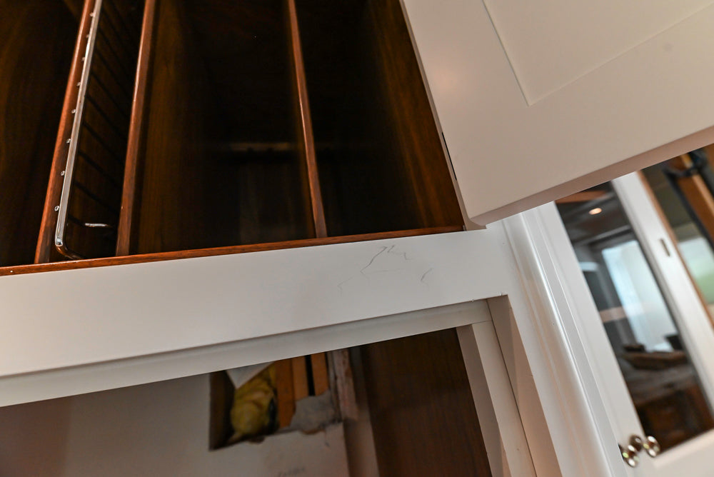 Christopher Peacock Transitional White Kitchen with Island and Miele Appliances