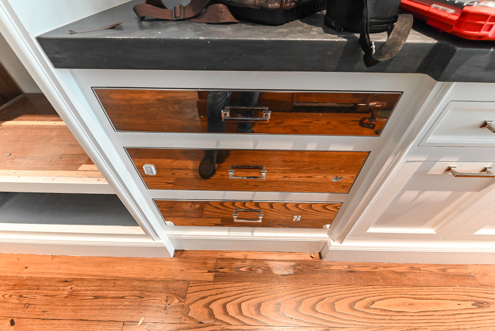 Christopher Peacock Transitional White Kitchen with Island and Miele Appliances