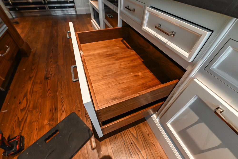 Christopher Peacock Transitional White Kitchen with Island and Miele Appliances