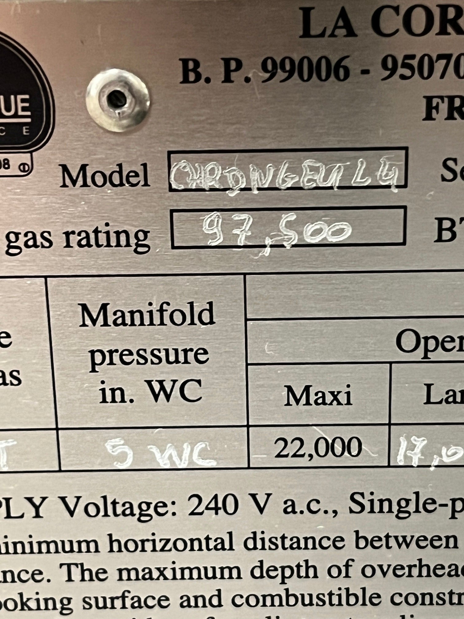 La Cornue Chateau 165 65" Dark Navy Blue Dual Fuel Range