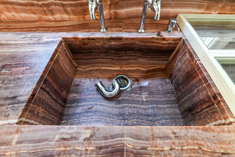 Christopher Peacock Transitional White Butler's Pantry with Marble Countertops