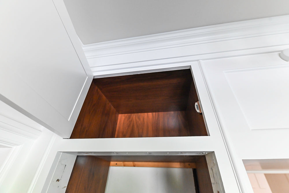 Christopher Peacock Transitional White Butler's Pantry with Marble Countertops