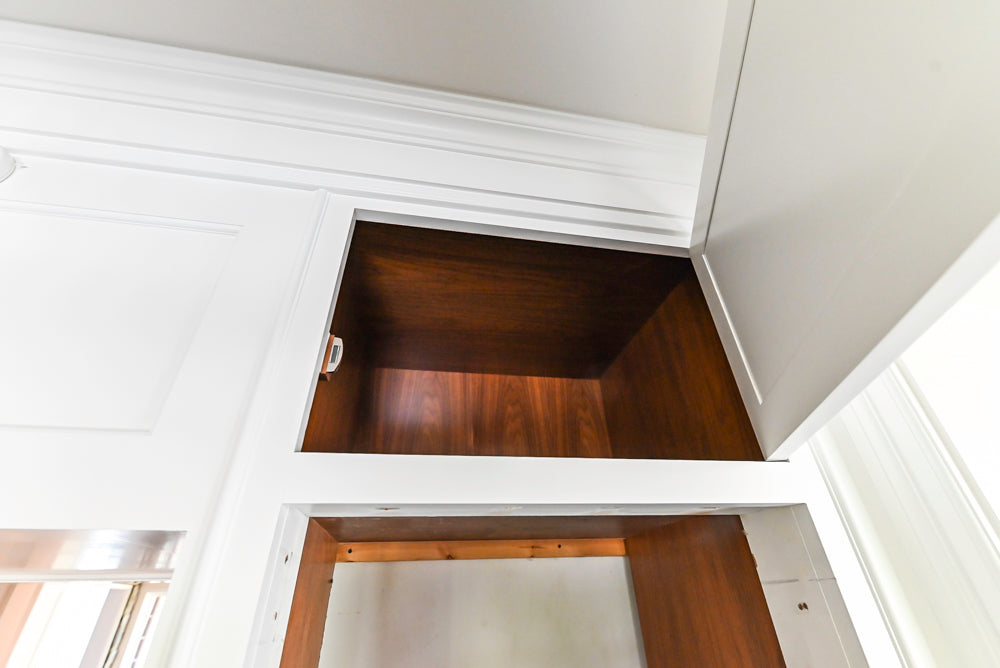 Christopher Peacock Transitional White Butler's Pantry with Marble Countertops