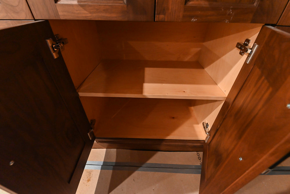 Custom Transitional Wooden Brown Wet Bar Area with Seating Room & Stone Countertops