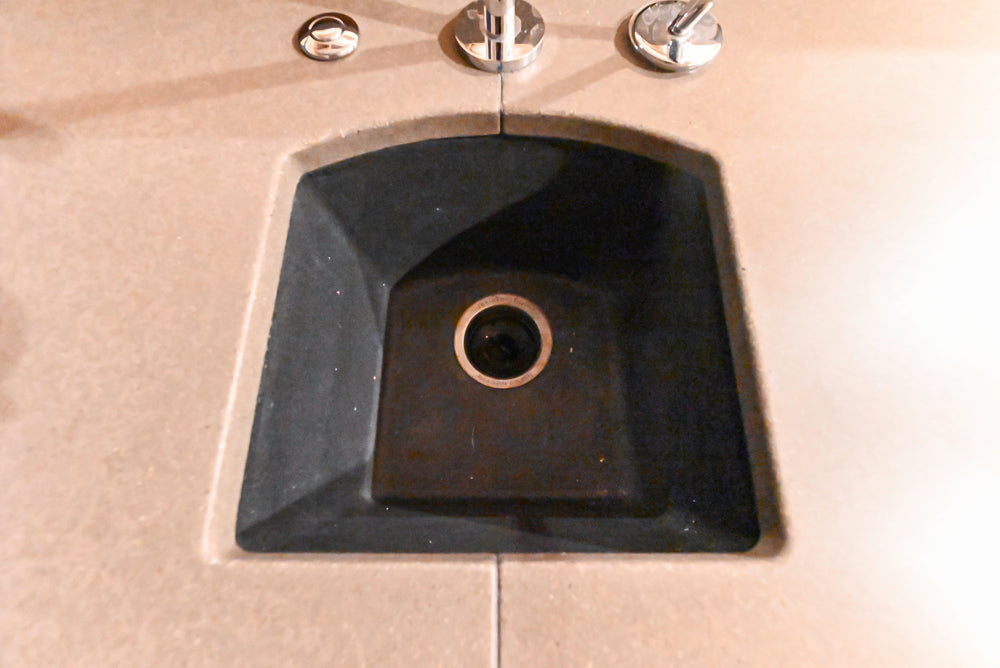 Custom Transitional Wooden Brown Wet Bar Area with Seating Room & Stone Countertops