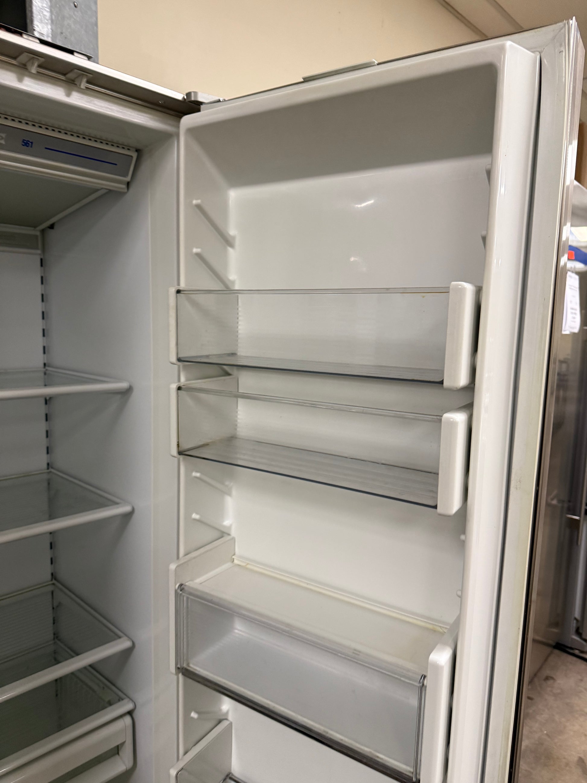 Sub-Zero 561/F 36" Panel Ready Side by Side Refrigerator, Pre-Owned