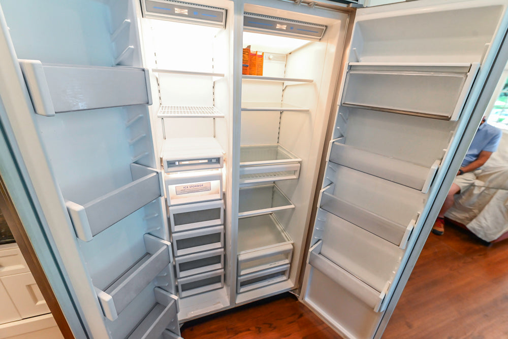 Custom Traditional White Kitchen with Wood Island, Granite Countertops and Wolf Range