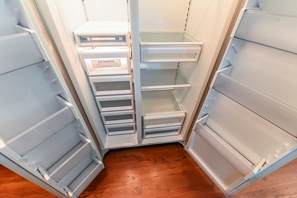 Custom Traditional White Kitchen with Wood Island, Granite Countertops and Wolf Range
