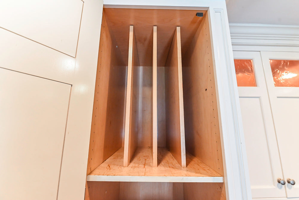 Custom Traditional White Kitchen with Wood Island, Granite Countertops and Wolf Range