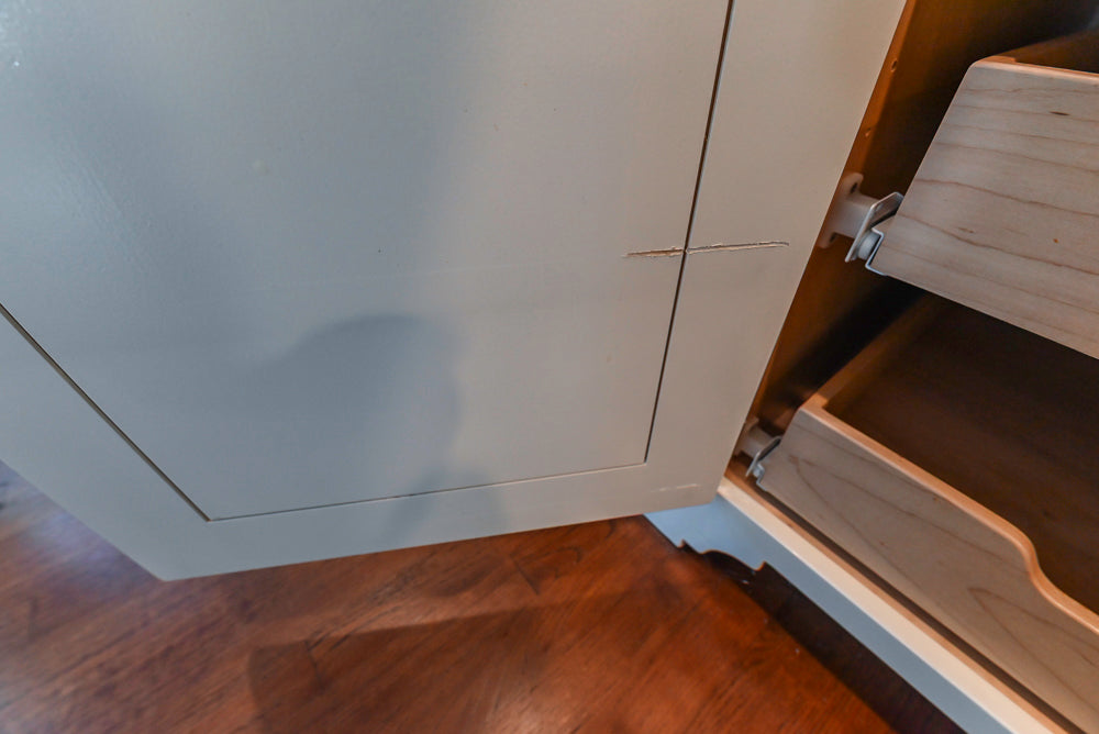 Custom Traditional White Kitchen with Wood Island, Granite Countertops and Wolf Range