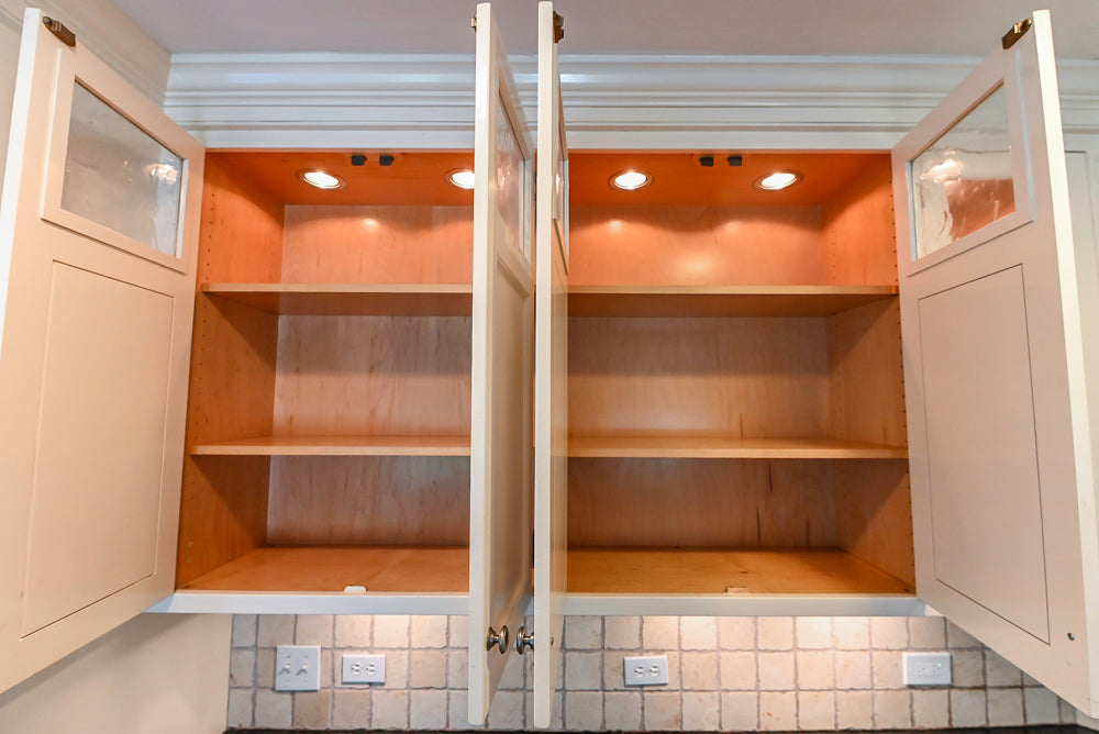 Custom Traditional White Kitchen with Wood Island, Granite Countertops and Wolf Range