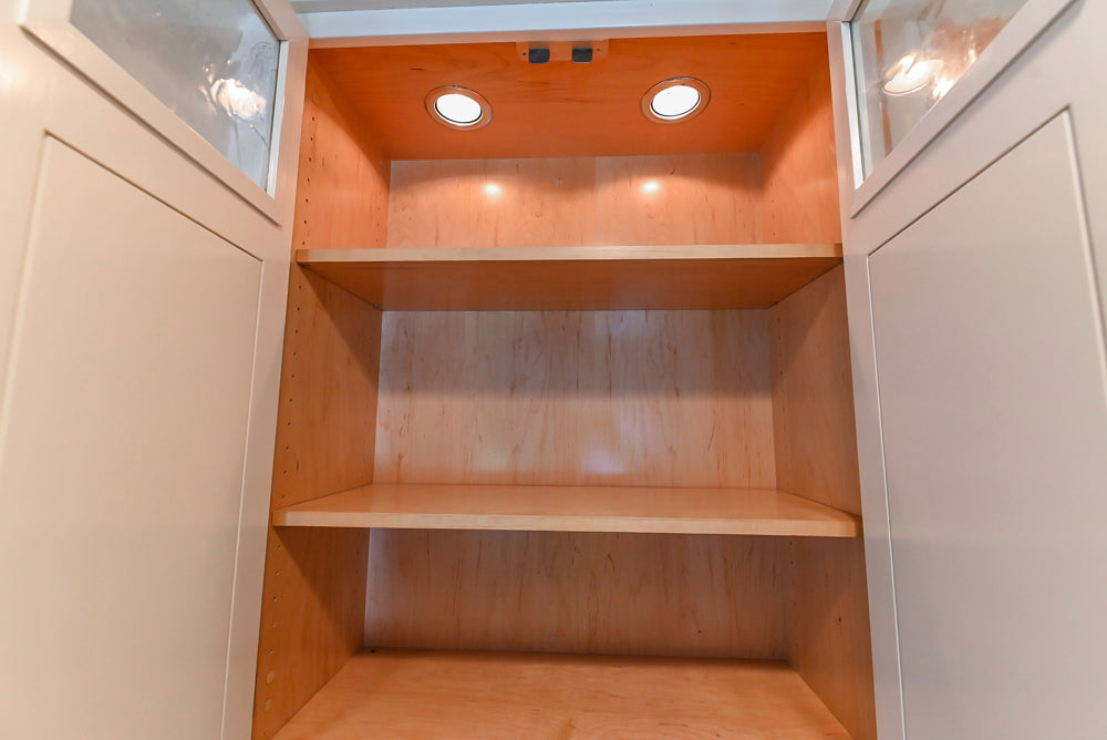 Custom Traditional White Kitchen with Wood Island, Granite Countertops and Wolf Range