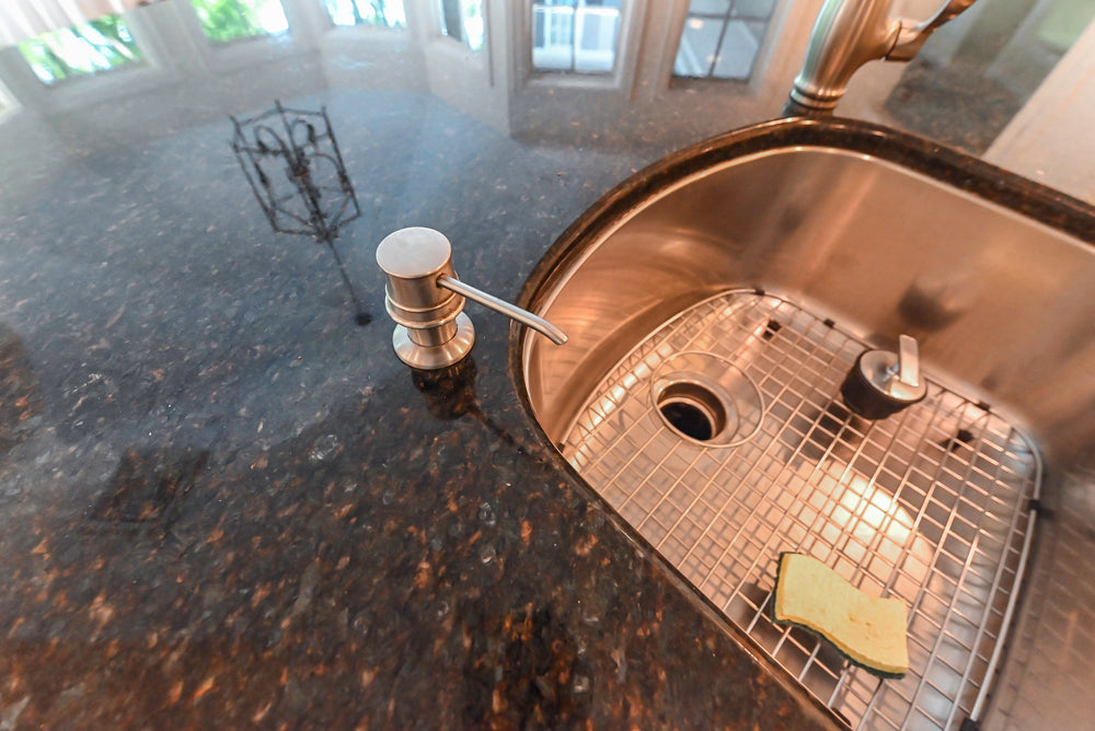 Custom Traditional White Kitchen with Wood Island, Granite Countertops and Wolf Range