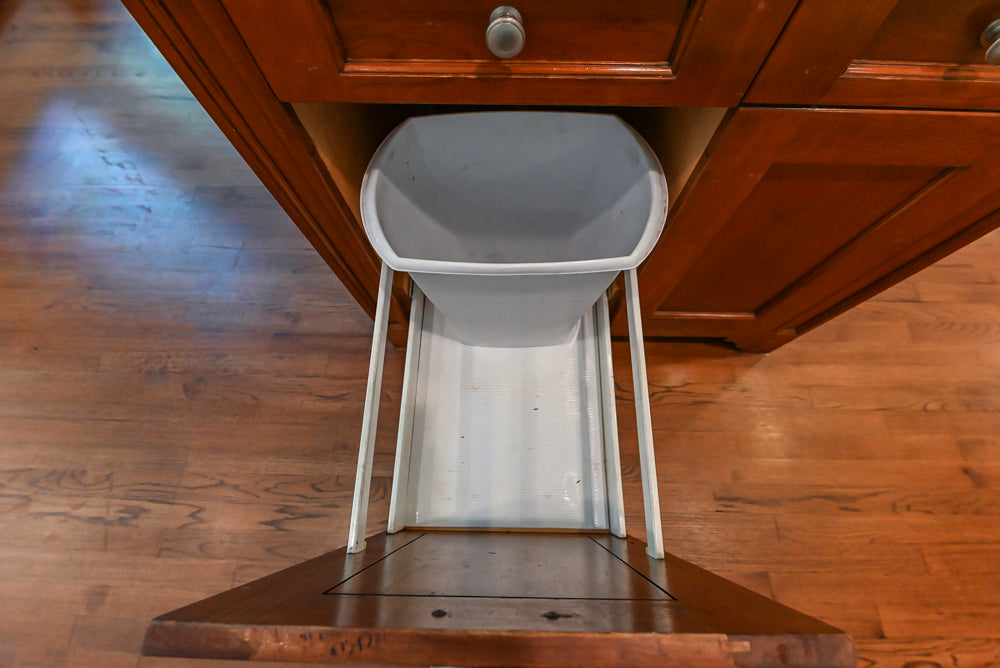 Custom Traditional White Kitchen with Wood Island, Granite Countertops and Wolf Range