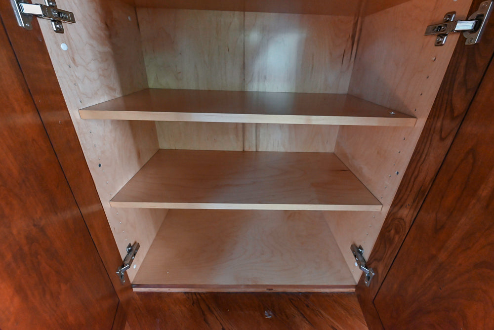 Custom Traditional White Kitchen with Wood Island, Granite Countertops and Wolf Range