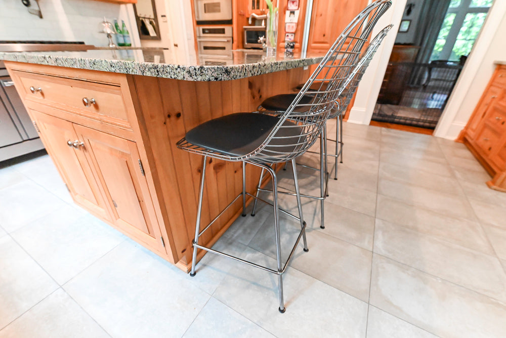 Custom Traditional Natural Wood Kitchen with Granite Countertops and Appliances