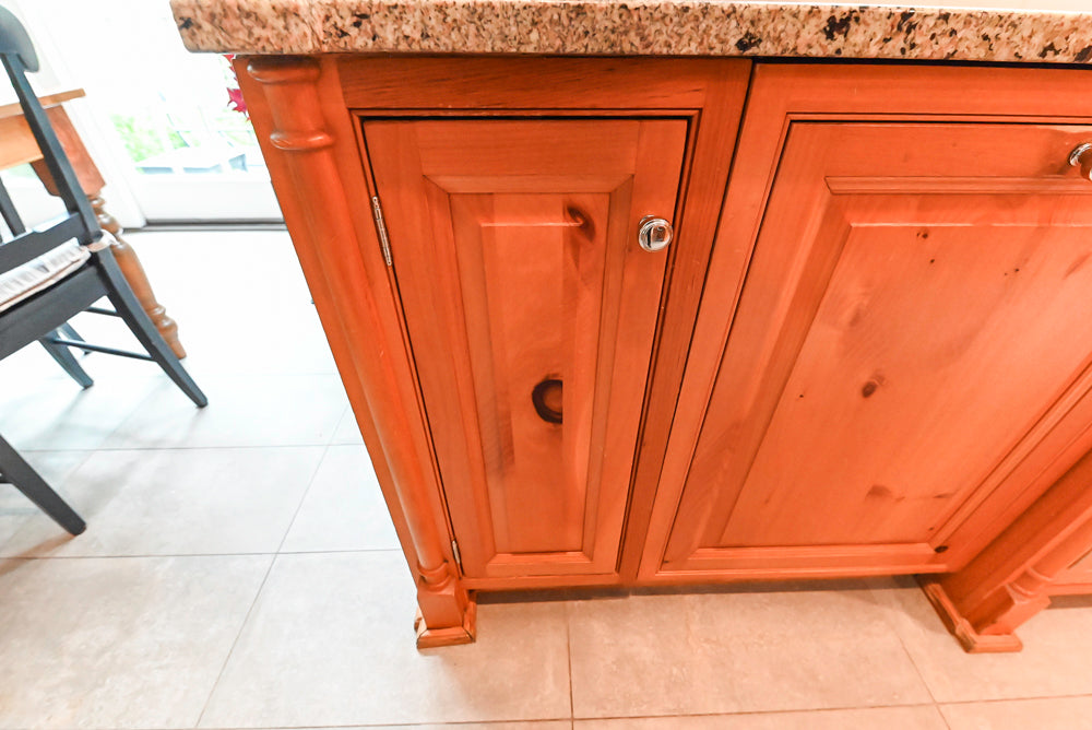 Custom Traditional Natural Wood Kitchen with Granite Countertops and Appliances